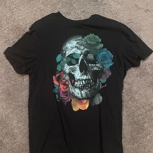 Black Graphic Skull T-Shirt